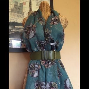 Linea pelle military green waist belt